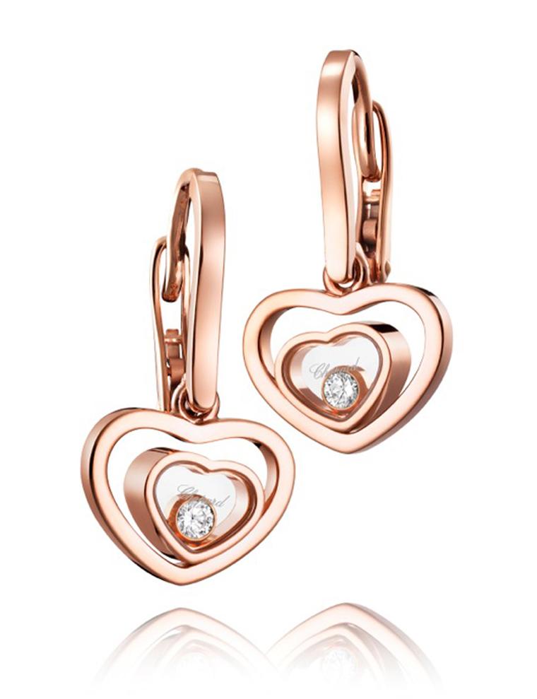 Chopard Happy Hearts earrings in rose gold