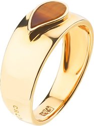 Кольцо из золота с тигровым глазом (Арт.xf006jv)