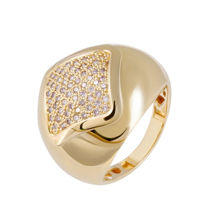 Кольцо из золота с бриллиантом (Арт.sev_158_ko_dn_yg)