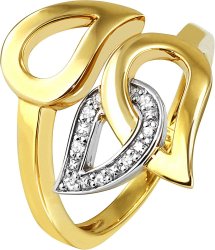Кольцо из золота с бриллиантом (Арт.xz011bb3_52)