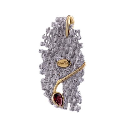 Серебряный кулон BEAVERS с гранатом 3130g