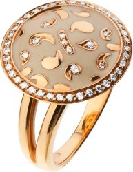 Кольцо из золота с бриллиантом и эмалью (Арт.kta803lipg)