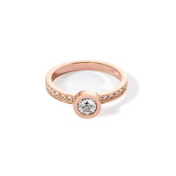 Coeur de lion кольцо crystal-rose gold 16.5 мм la_0228_40-1822_52